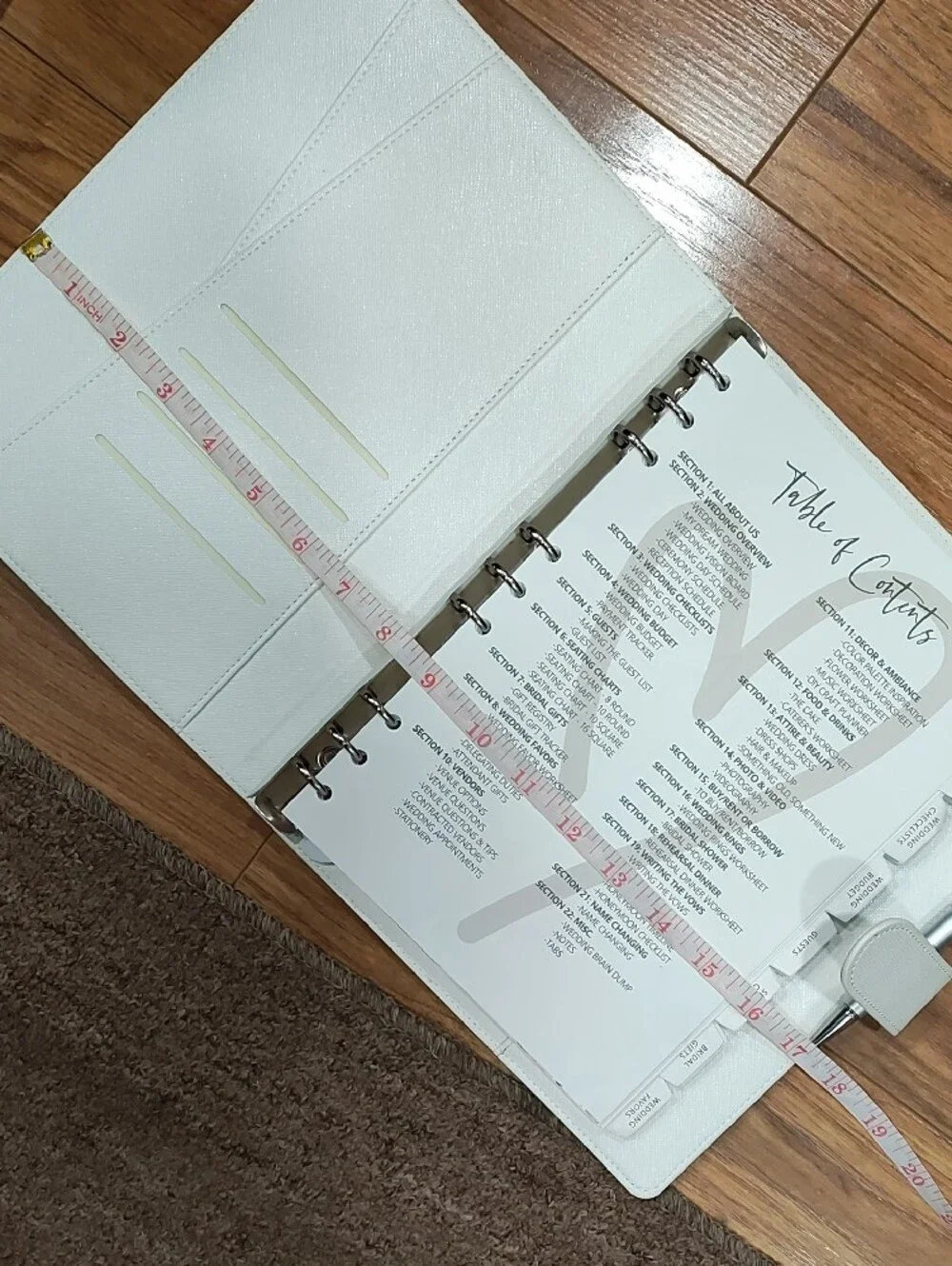 Future Mrs. Wedding Planner Organizer - White with Gold Accents